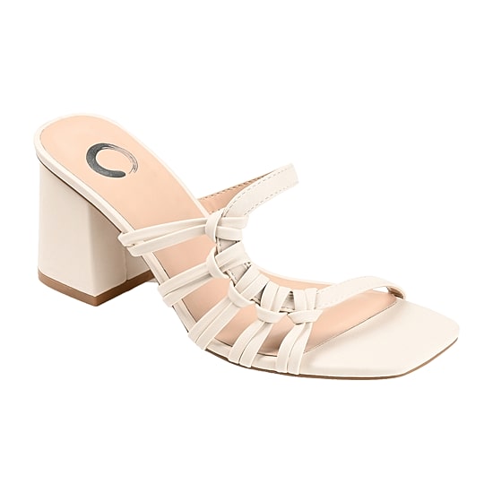 Journee Collection Emory Womens Round Open Toe Block Heel Pumps