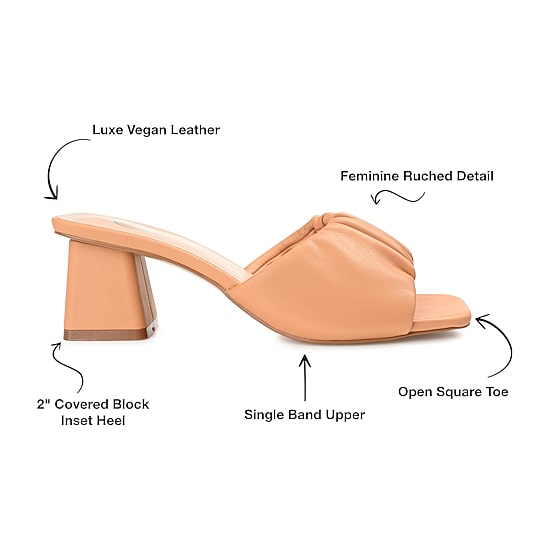 Journee Collection Briarr Womens Round Open Toe Block Heel Pumps