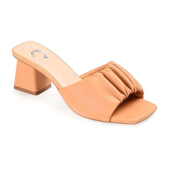 Journee Collection Briarr Womens Round Open Toe Block Heel Pumps