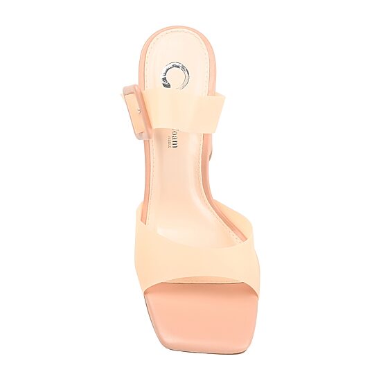Journee Collection Luca Womens Round Open Toe Block Heel Pumps