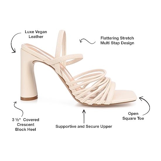 Journee Collection Hera Womens Round Open Toe Block Heel Pumps