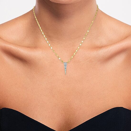 Diamond Addiction Womens 1/10 CT. T.W. Natural White Diamond Sterling Silver 18 Inch Pendant Necklace