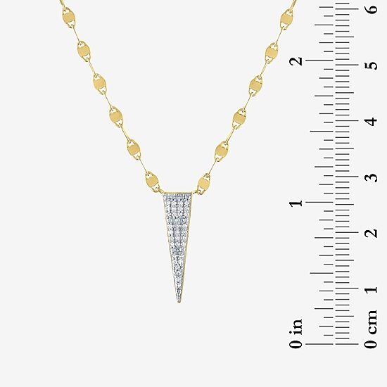 Diamond Addiction Womens 1/10 CT. T.W. Natural White Diamond Sterling Silver 18 Inch Pendant Necklace