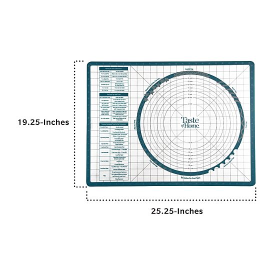 Taste of Home 25.25"x19.25" Silicone Pastry Mat