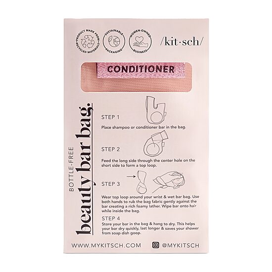 Kitsch Rpet Bottle Free Beauty Bar Conditioner Bag- Coral
