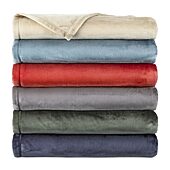 Home Expressions Velvet Plush Throw Blanket – 50x60 Inches, Plaza Taupe (Tan/Beige), Soft Polyester