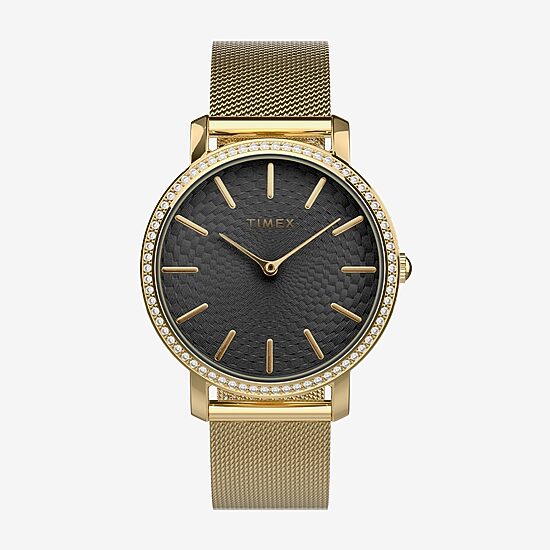 Timex Transcend Womens Gold Tone Stainless Steel Bracelet Watch Tw2v52300vq