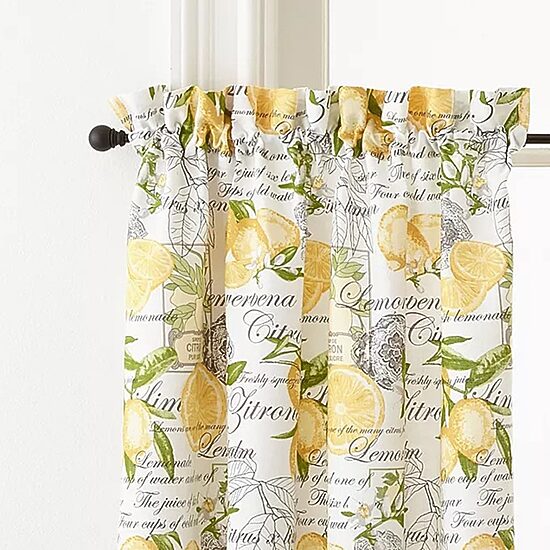 Home Expressions Lemon Zest 2-pc. Rod Pocket Window Tier