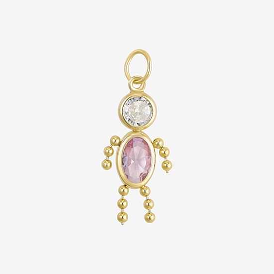 10K Gold June Birthstone Babies Boy Charm