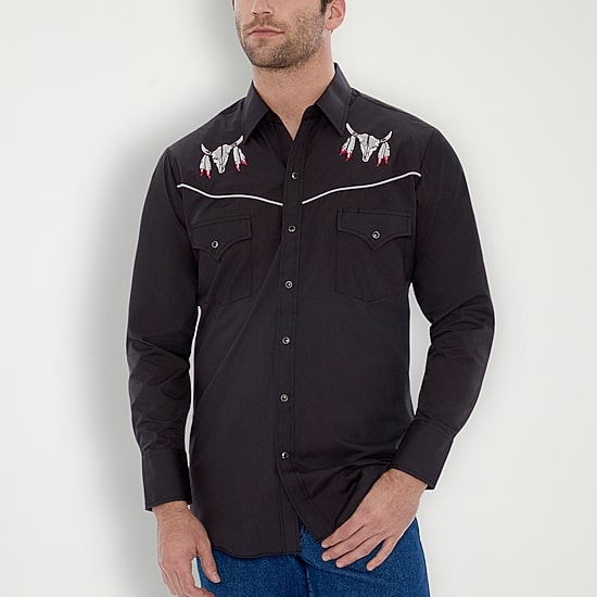 Ely Cattleman Mens Long Sleeve Western Shirt