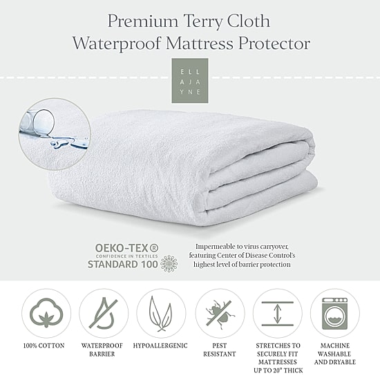 Ella Jayne Premium Terry Cloth Waterproof Mattress Protector