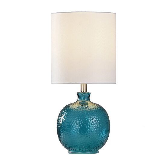 Stylecraft 9.5 W Blue Glass Table Lamp