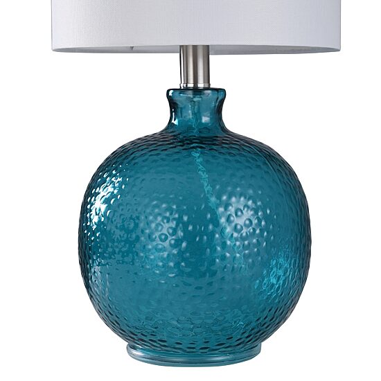 Stylecraft 9.5 W Blue Glass Table Lamp