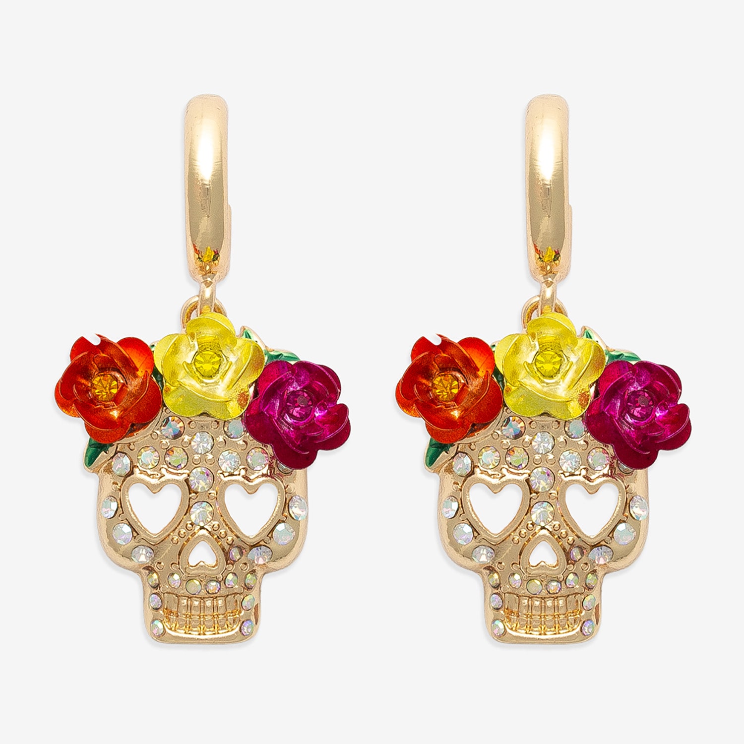 Mixit Womens Skull Drop Earrings