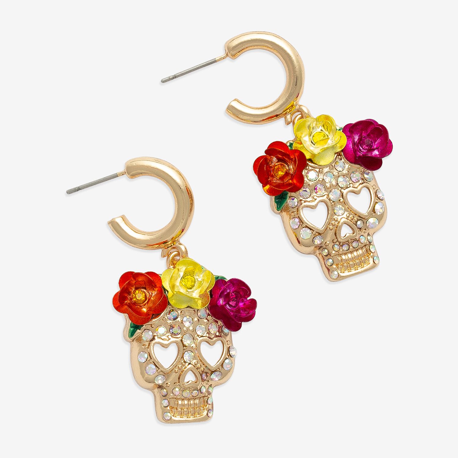 Mixit Womens Skull Drop Earrings