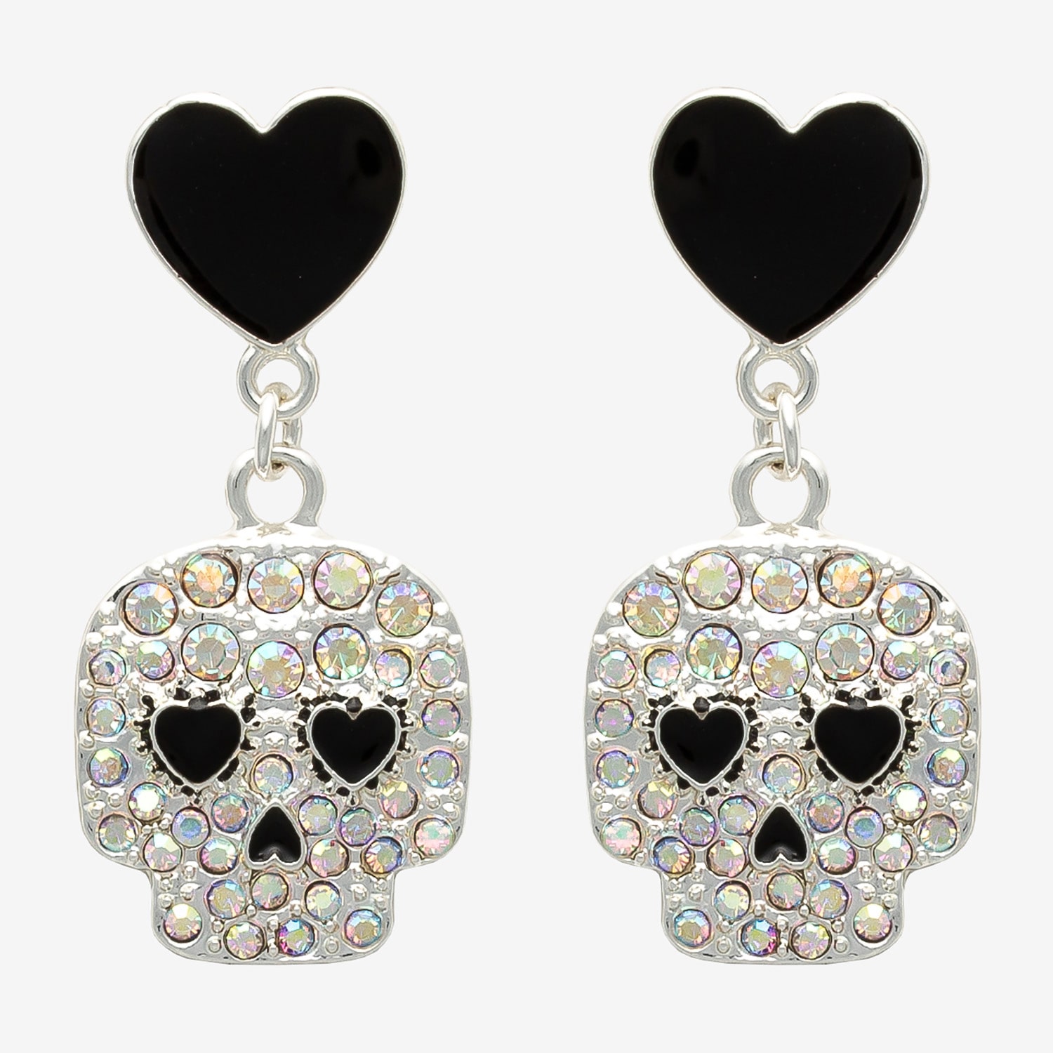 Mixit Halloween Womens Skull Drop Earrings
