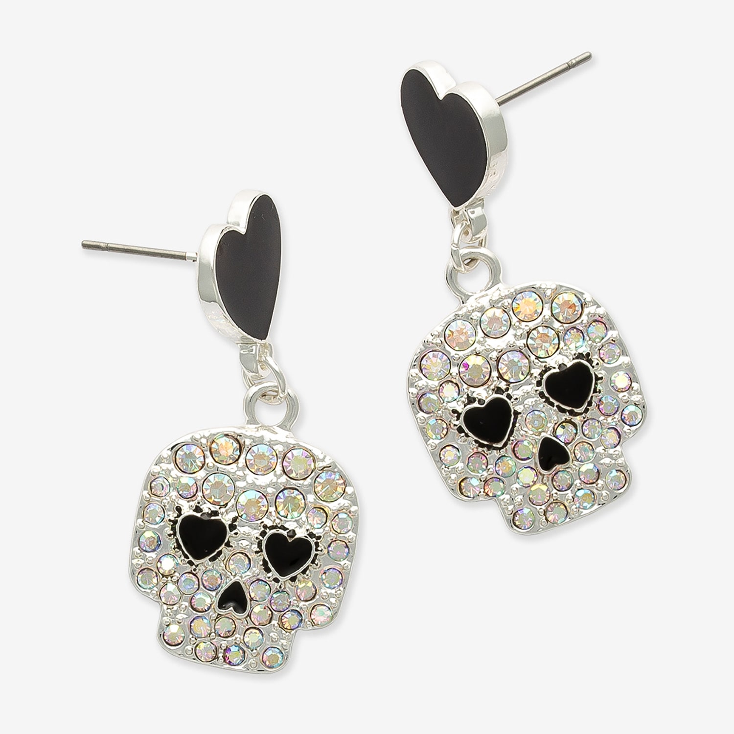 Mixit Halloween Womens Skull Drop Earrings