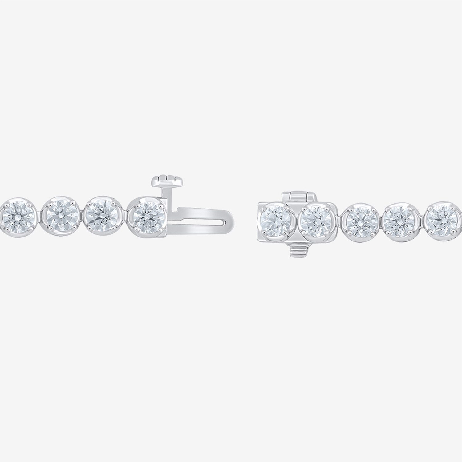 F / Vs2) Womens Ct.T.W. Lab Grown White Diamond 10K Gold Inch Tennis Bracelet