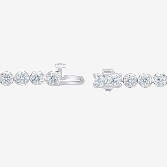 (F / Vs2) Womens 8 Ct.T.W. Lab Grown White Diamond 10K Gold 8 Inch Tennis Bracelet