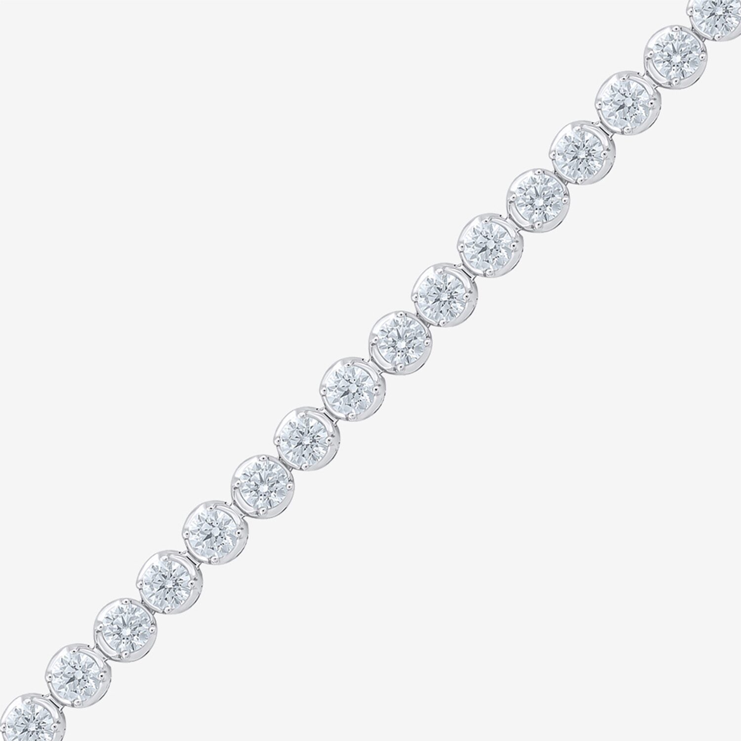 F / Vs2) Womens Ct.T.W. Lab Grown White Diamond 10K Gold Inch Tennis Bracelet