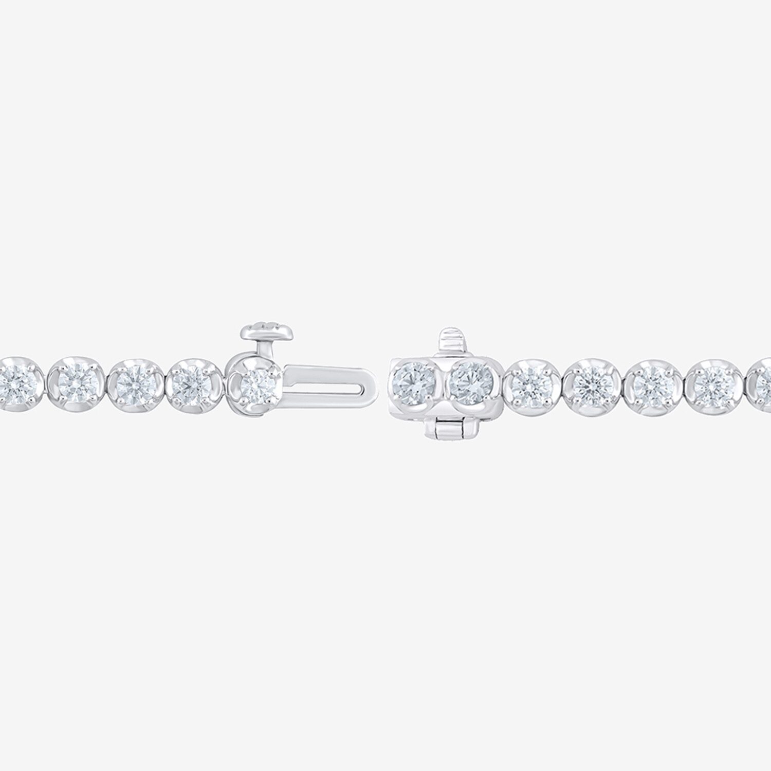 F / Vs2) Womens Ct.T.W. Lab Grown White Diamond 10K Gold / Inch Tennis Bracelet