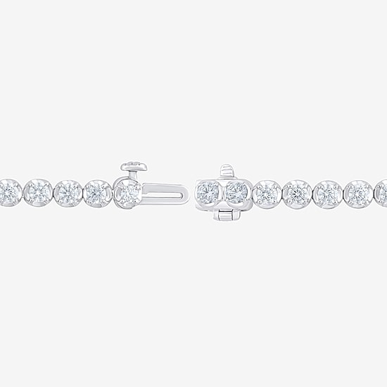 (F / Vs2) Womens 7 Ct.T.W. Lab Grown White Diamond 10K Gold 6 1/2 Inch Tennis Bracelet