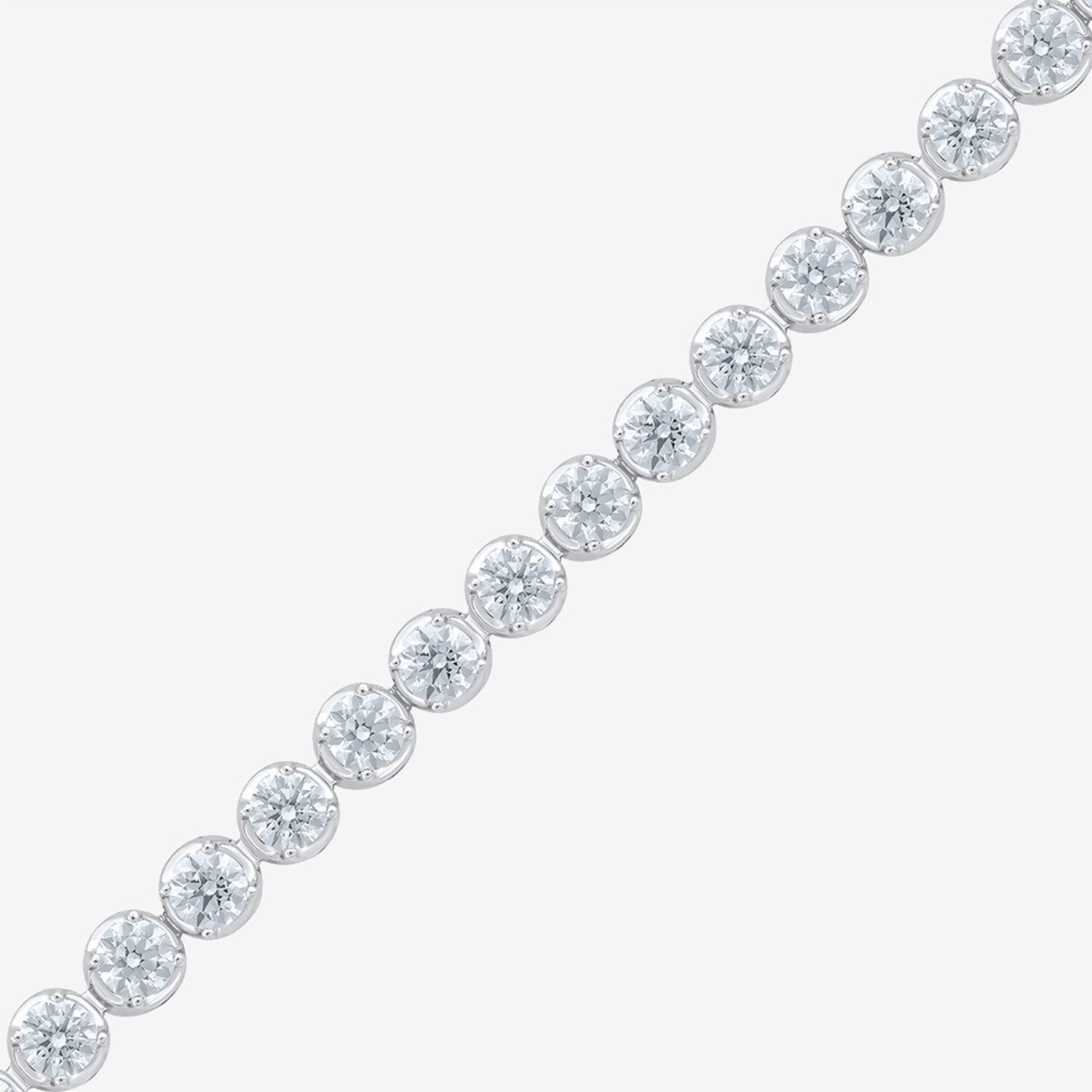 F / Vs2) Womens 6 CT. T.W. Lab Grown White Diamond 10K Gold Inch Tennis Bracelet