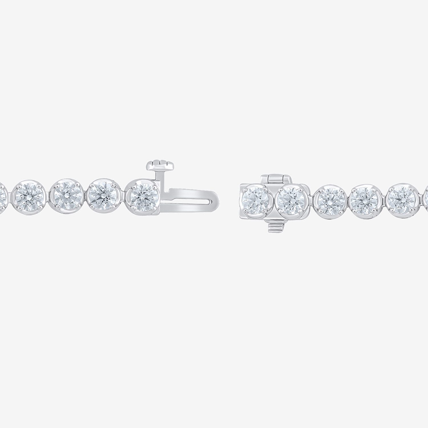 F / Vs2) Womens CT. T.W. Lab Grown White Diamond 10K Gold 6 / Inch Tennis Bracelet