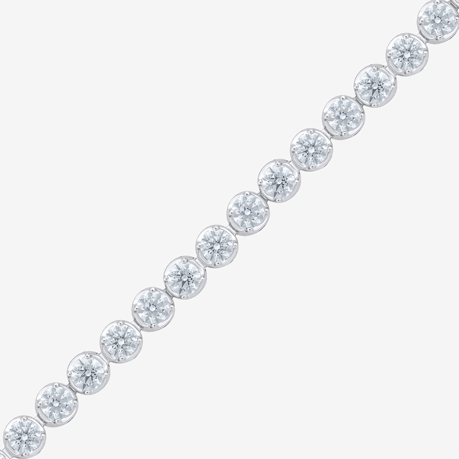 F / Vs2) Womens CT. T.W. Lab Grown White Diamond 10K Gold 6 / Inch Tennis Bracelet