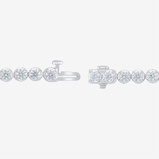 (F / Vs2) Womens 8 Ct.T.W. Lab Grown White Diamond 10K Gold 7.25 Inch Tennis Bracelet