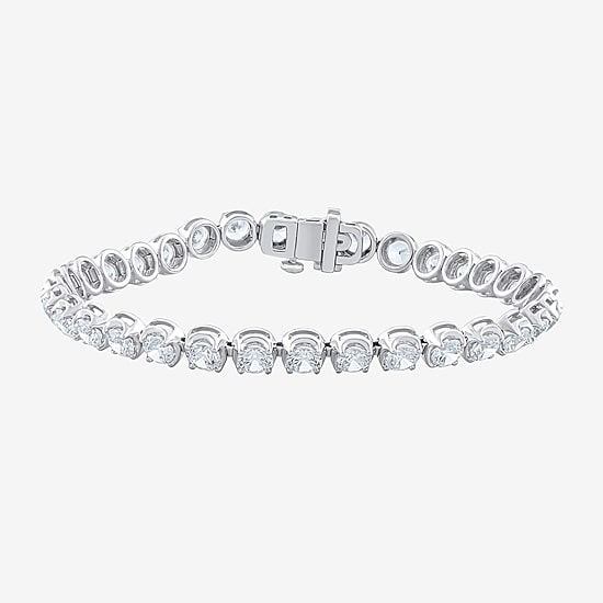 (F / Vs2) Womens 8 Ct.T.W. Lab Grown White Diamond 10K Gold 7.25 Inch Tennis Bracelet