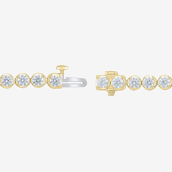 (F / Vs2) Womens 8 Ct.T.W. Lab Grown White Diamond 10K Gold 6 1/2 Inch Tennis Bracelet