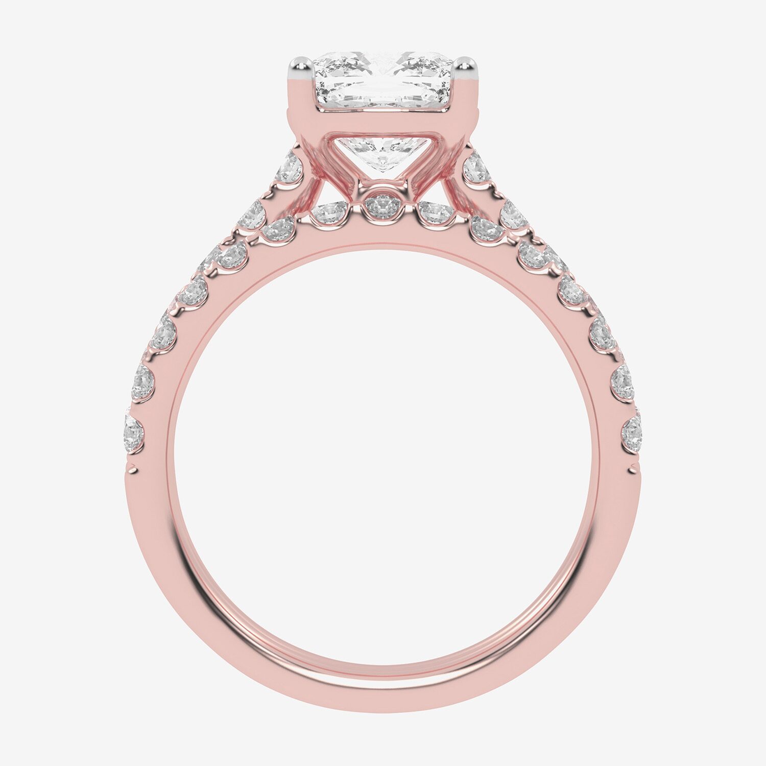 Signature By Modern Bride (G-H / Vs2-Si1) Womens 3 CT. T.W. Lab Grown White Diamond 14K Gold Cushion Side Stone Bridal Set