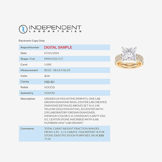 Signature By Modern Bride (G-H / Vs2-Si1) Womens 5 CT. T.W. Lab Grown White Diamond 14K Gold Bridal Set