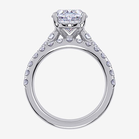 Signature By Modern Bride (G-H / Si1-Si2) Womens 4 CT. T.W. Lab Grown White Diamond 14K Gold Oval Side Stone Bridal Set