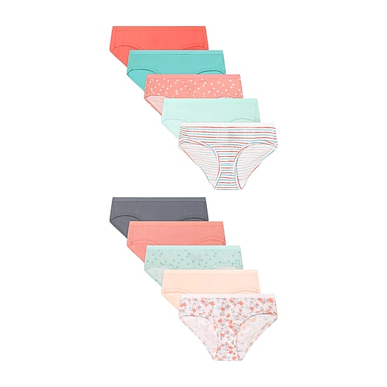 Hanes Big Kid Girls 10 Pack Hipster Panty Gucsh1