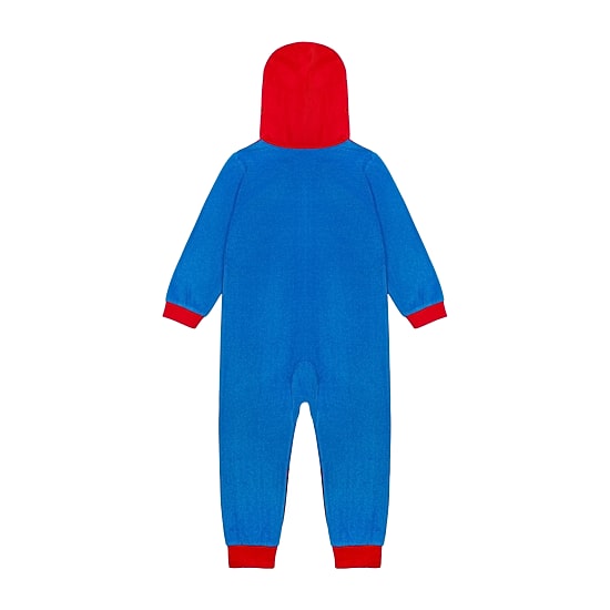 Disney Collection Little & Big Kid Boys Marvel Spiderman Microfleece Hooded Long Sleeve One Piece Pajama
