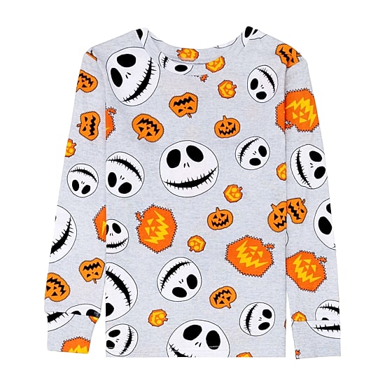 Disney Collection Boys Nightmare Before Christmas Crew Neck Long Sleeve 2-pc. Big Kids Pajama Set