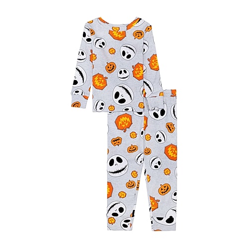 Disney Babies' Collection Toddler Boys Nightmare Before Christmas Crew Neck Long Sleeve 2-pc. Pajama Set In Gray