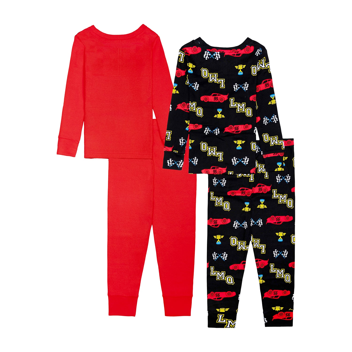 Disney Collection Toddler Boys Cars Crew Neck Long Sleeve 4-pc. Pajama Set