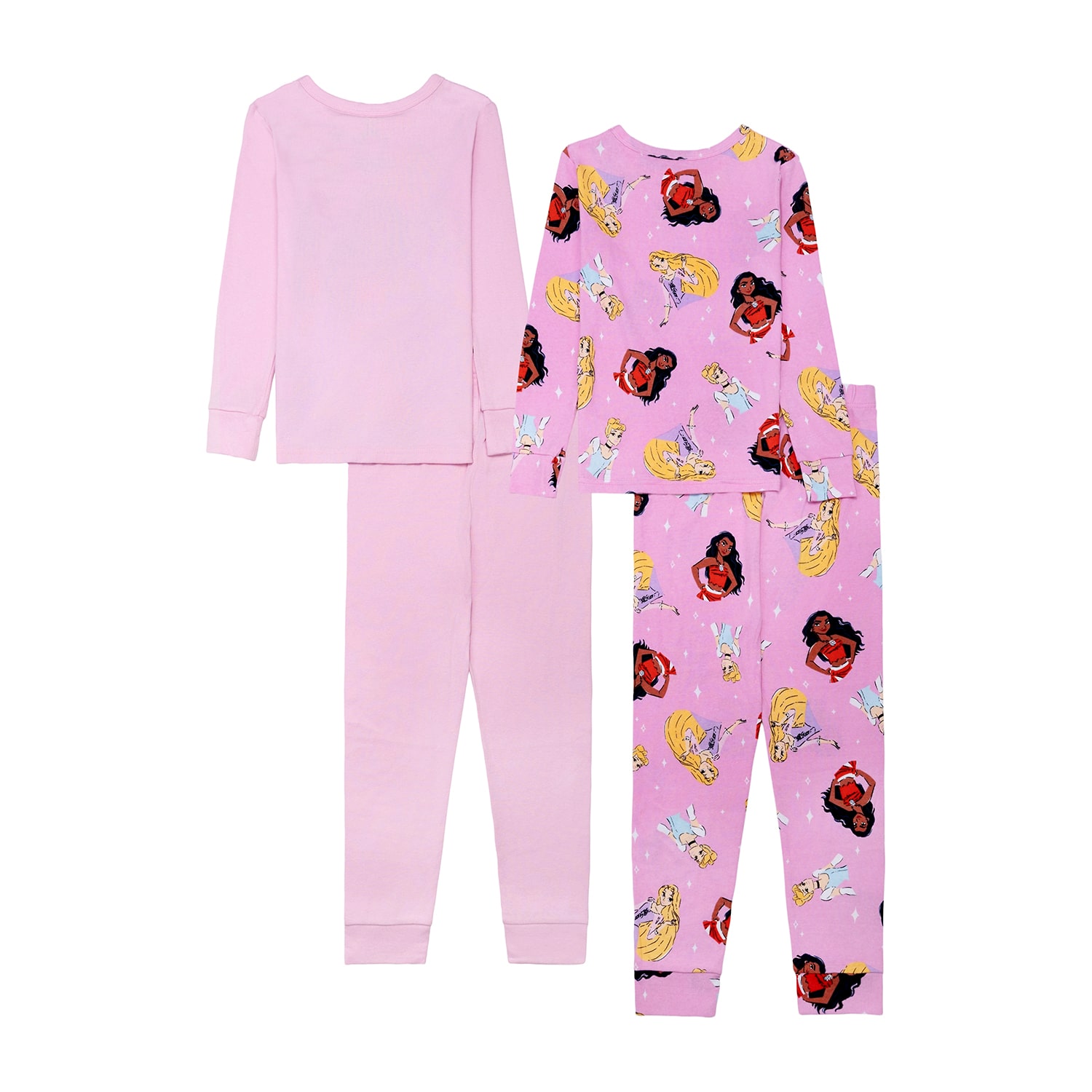 Disney Collection Little & Big Kid Girls Princess Long Sleeve 4-pc. Pajama Set