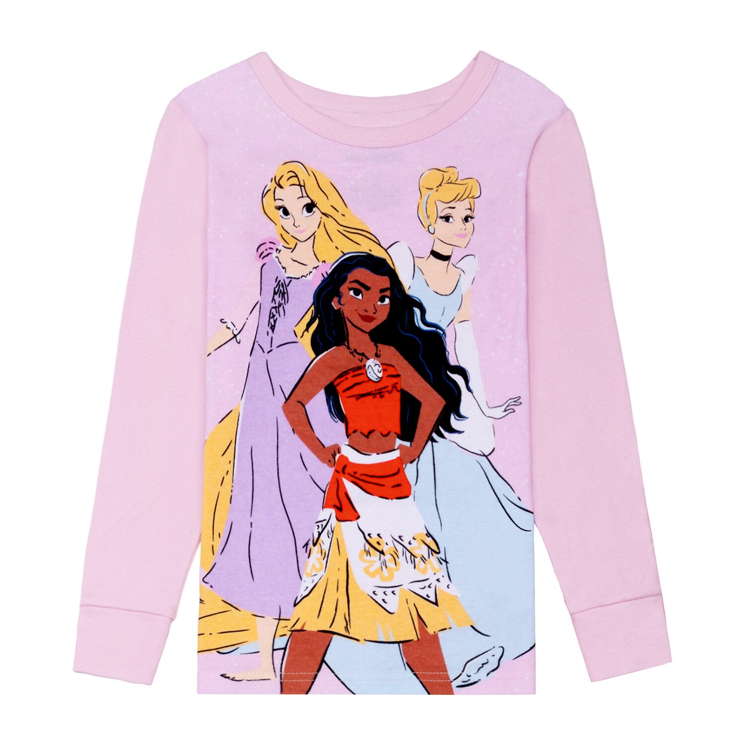 Disney Collection Little & Big Kid Girls Princess Long Sleeve 4-pc. Pajama Set
