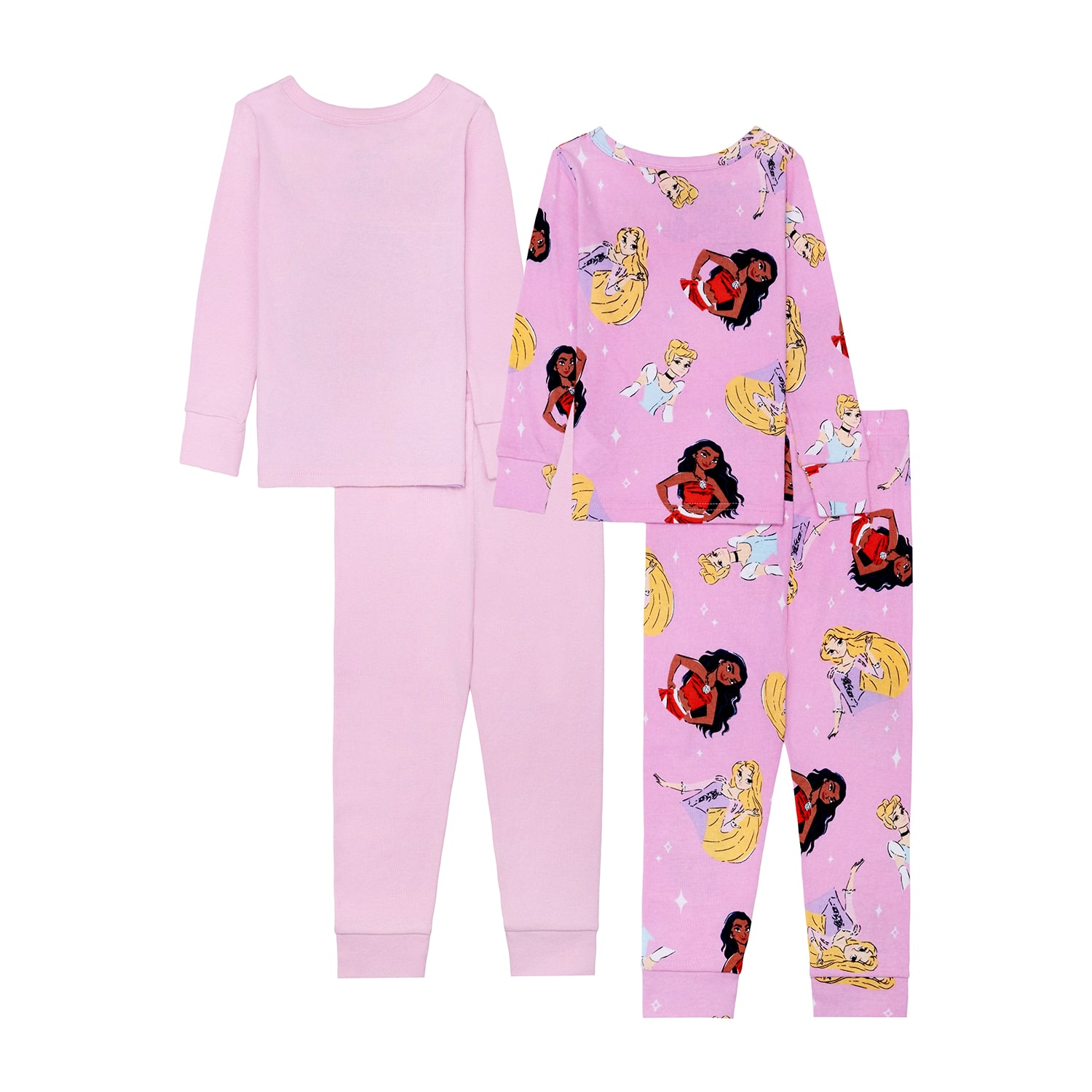 Disney Collection Toddler Girls Princess Long Sleeve 4-pc. Pajama Set