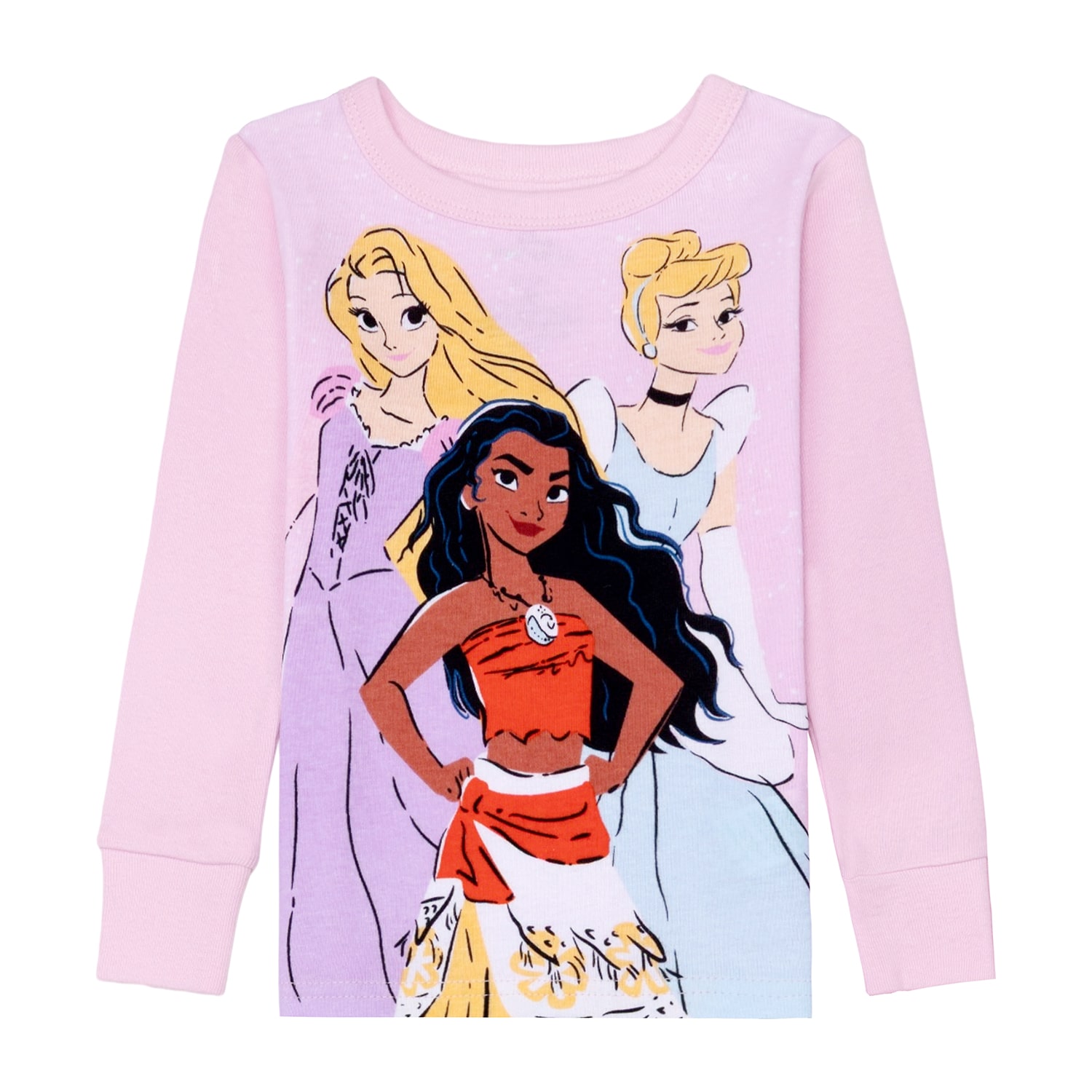 Disney Collection Toddler Girls Princess Long Sleeve 4-pc. Pajama Set