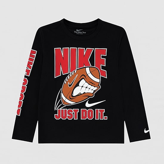 Nike Little Boys Crew Neck Long Sleeve Regular Fit Graphic T-Shirt