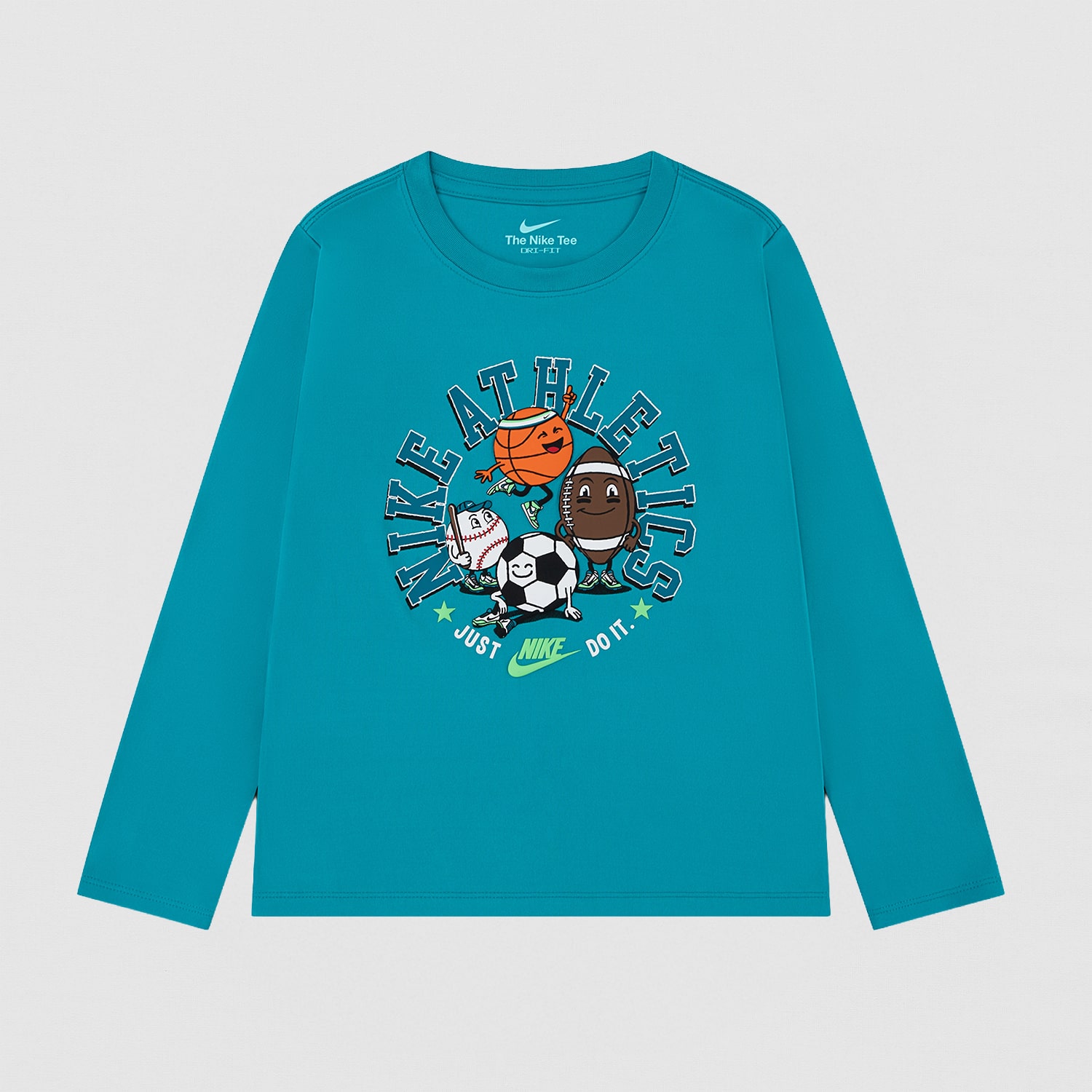 Nike Little Boys Crew Neck Long Sleeve Regular Fit Graphic T-Shirt