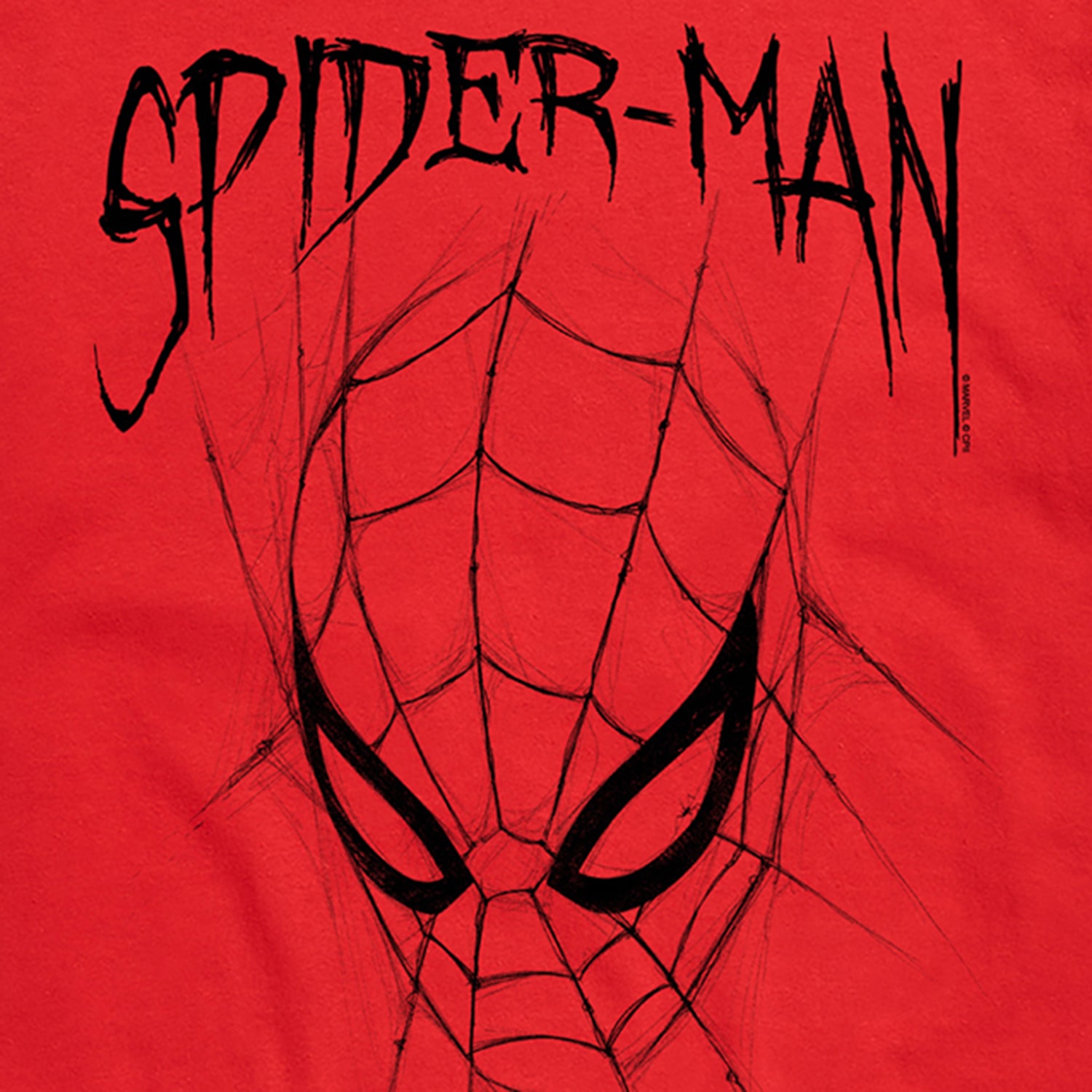 Brand New Day Sketched Mens Crew Neck Short Sleeve Regular Fit Spiderman Graphic T-Shirt