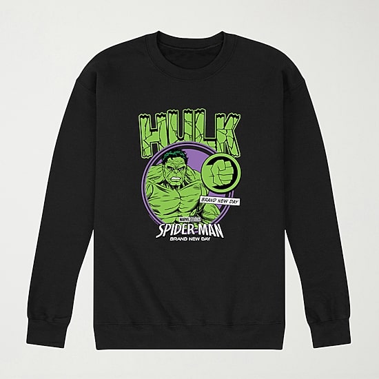 Brand New Day Hulk Mens Crew Neck Long Sleeve Hulk Sweatshirt