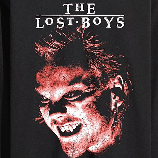 The Lost Boys Vampire David Mens Crew Neck Long Sleeve Regular Fit Graphic T-Shirt