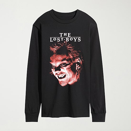 The Lost Boys Vampire David Mens Crew Neck Long Sleeve Regular Fit Graphic T-Shirt